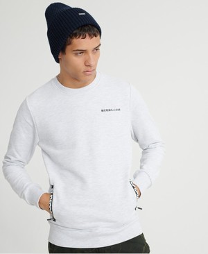 Superdry Urban Athletics Pocket Férfi Pulóver Fehér | PBWHR1486